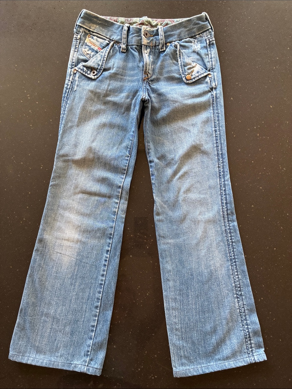 Diesel Wonnha Women’s Light Blue Flared Jeans Size 24